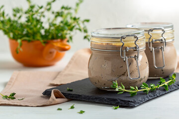 Homemade turkey liver pate.