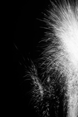 Firework in black and white
