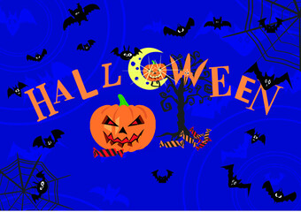 halloween background with pumpkin