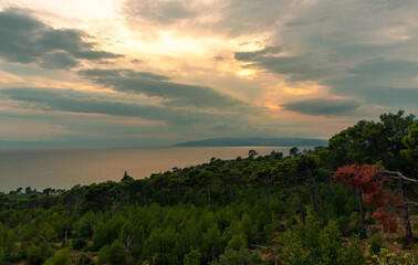 Sunset from mountains