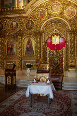 Interior of St. Michael's Golden-Domed Monastery at Kiev, Ukraine.