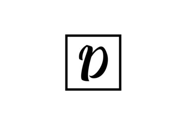 D alphabet letter logo icon. Simple black and white design for business and company