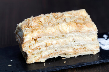 puff pastry sweet cake ready to eat during dessert