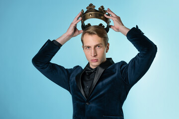 New leader, successfully achieve the goal, concept.