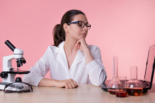 Cosmetology, research and creation of care and beauty products, concept.