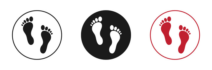 Fototapeta na wymiar Set of web icons for feet flat design.