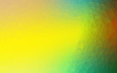 Dark Blue, Yellow vector blurry triangle template.