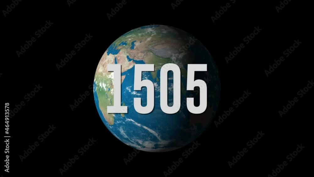 Canvas Prints animation of evolution of planet earth, world. time lapse of world rotation 0 year to 2022