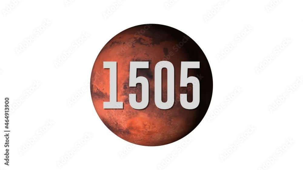 Canvas Prints evolution of mars planet 0 year to 2022. time lapse of ecology, rotation of red planet
