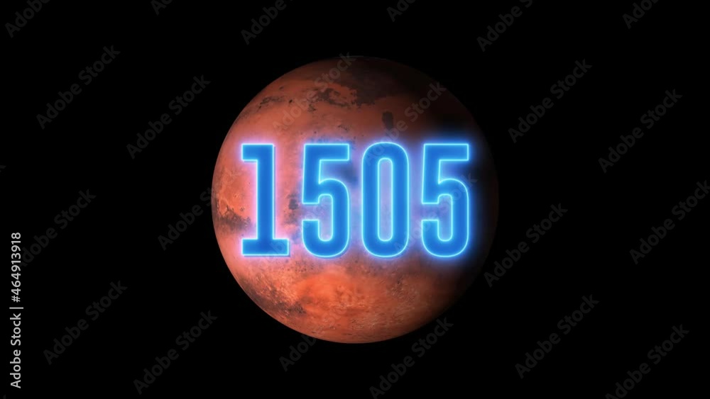 Canvas Prints evolution of mars planet 0 year to 2022. time lapse of ecology, rotation of red planet