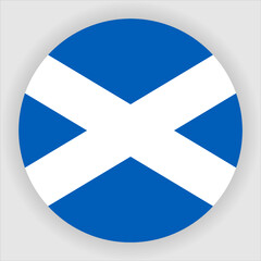 Scotland Flat Rounded Country Flag button Icon