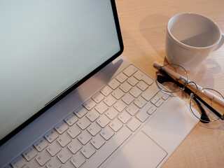 a minimalistic workplace for a designer or developer.