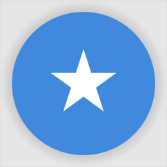 Somalia Flat Rounded Country Flag button Icon