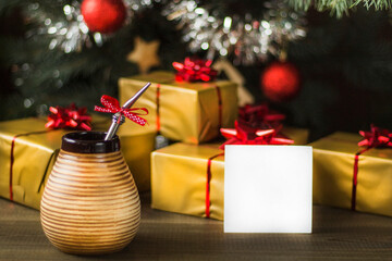 yerba mate christmas concept photo