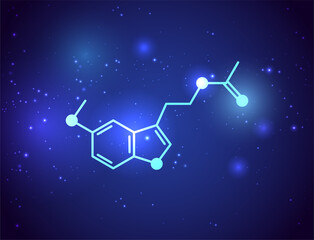 Obraz na płótnie Canvas Melatonin chemical formula
