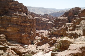 Sceneries of the ancient city of Petra, Jordan