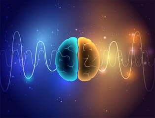 Brain wave 3D concept