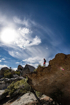 hiker in the mountains