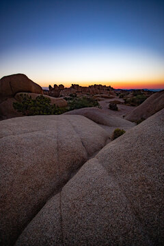 sunset in the desert
