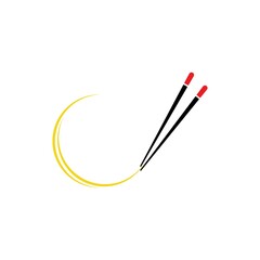 Chopstick icon logo vector