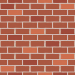 Naklejka premium Brick wall seamless pattern. Vector illustration in flat style.