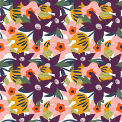 flowers pattern geometric art fashion minimal