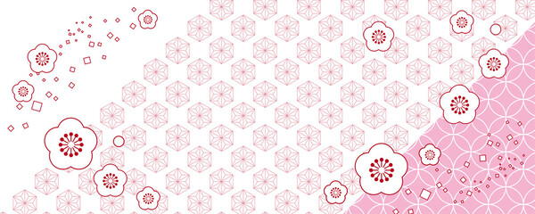 華やかでおしゃれな雰囲気を持つ和の背景デザイン