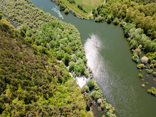 Aerial view of Topolnitsa Reservoir, Bulgaria