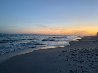 sunset on the beach