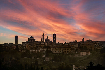 skyline of Bergamo