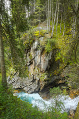 Famous waterfalls in the Austrian mountains. (Krimmler Waterfalls)