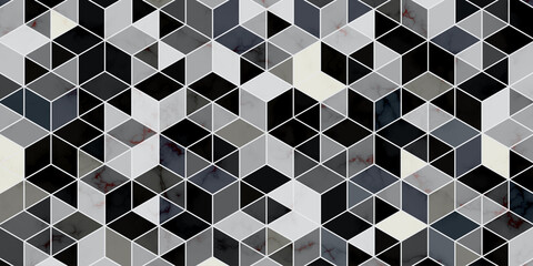  Geometric pattern with polygonal shape. Luxury background dark gray and marble texture