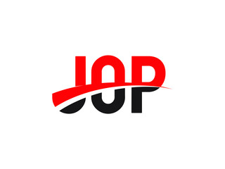 JOP Letter Initial Logo Design Vector Illustration