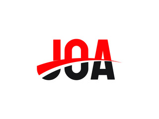 JOA Letter Initial Logo Design Vector Illustration