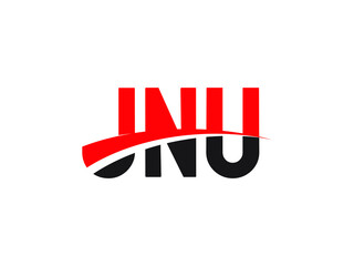 Obraz premium JNU Letter Initial Logo Design Vector Illustration