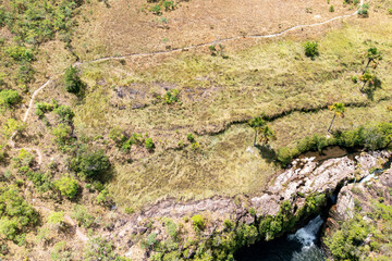 Fototapeta na wymiar Vista aérea da Chapada dos Veadeiros, Goias