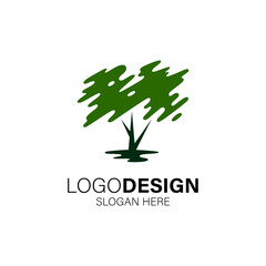 Obraz premium abstract and vintage tree logo design