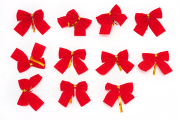 Red bow tie for Christmas decoration