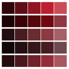 Red color palette. Fashion design element. Print art concept. Graphic collection. Vector illustration. Stock image.