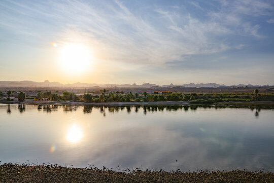 sunrise over the river