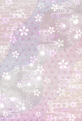 桜　年賀状　和柄　背景