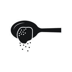 Spoon with sugar icon design isolated on white background
