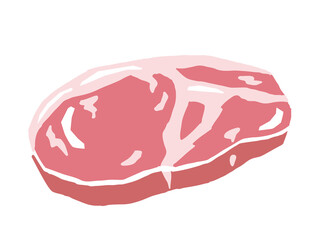 豚肉　レトロなベクターイラスト