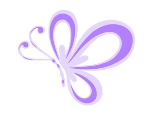 Pastel violet vector flying butterfly outline silhouette tattoo drawing illustration,beautiful stencil.Plotter laser cutting.T shirt print design.Vinyl wall sticker decal.Cut.Spa Logo design.Cricut.