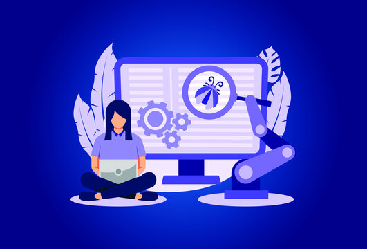 Automation testing  illustration exclusive design inspiration 