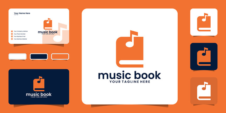 music book logo design and business card
