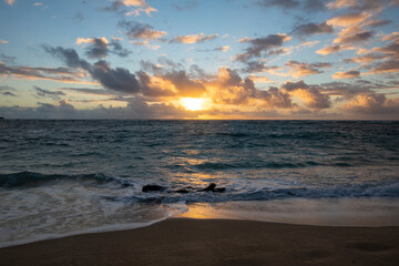 Naklejka na ściany i meble Sunrise over the ocean