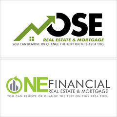 Modern business real estate mortgage home building logo design