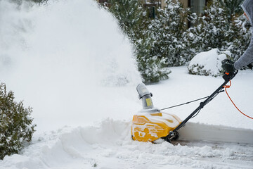 Removing of snow in yard