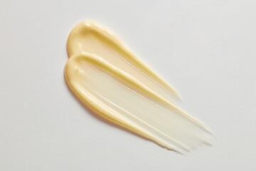 colorful cosmetics wave in white background for cosmetic advertising , photography cosmetic content 